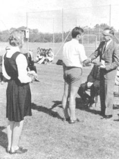 Minister for Education, The Hon. R.R. Loveday Opening the Tennis Courts