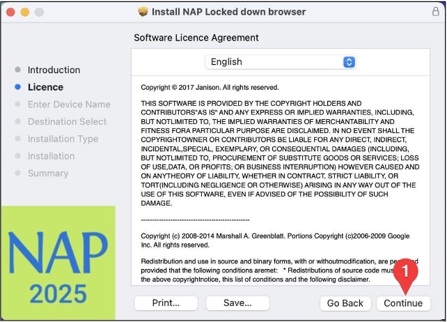 NAPLAN Install Screen
