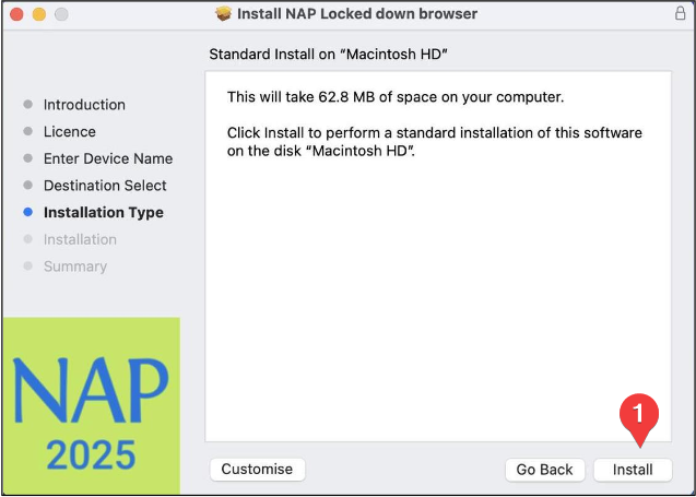 NAPLAN Install Screen