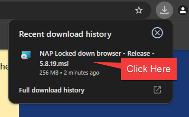 Open downloaded installer
