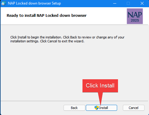 NAPLAN Install Continue