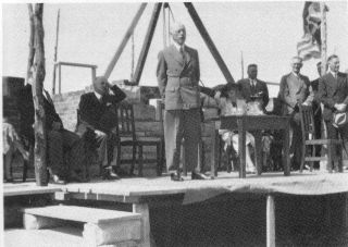 Sir Winston Dugan Laying the Foundation Stone
